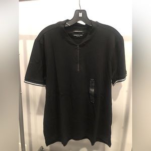Men’s black short sleeve zip polo: Kenneth Cole (Size: S)